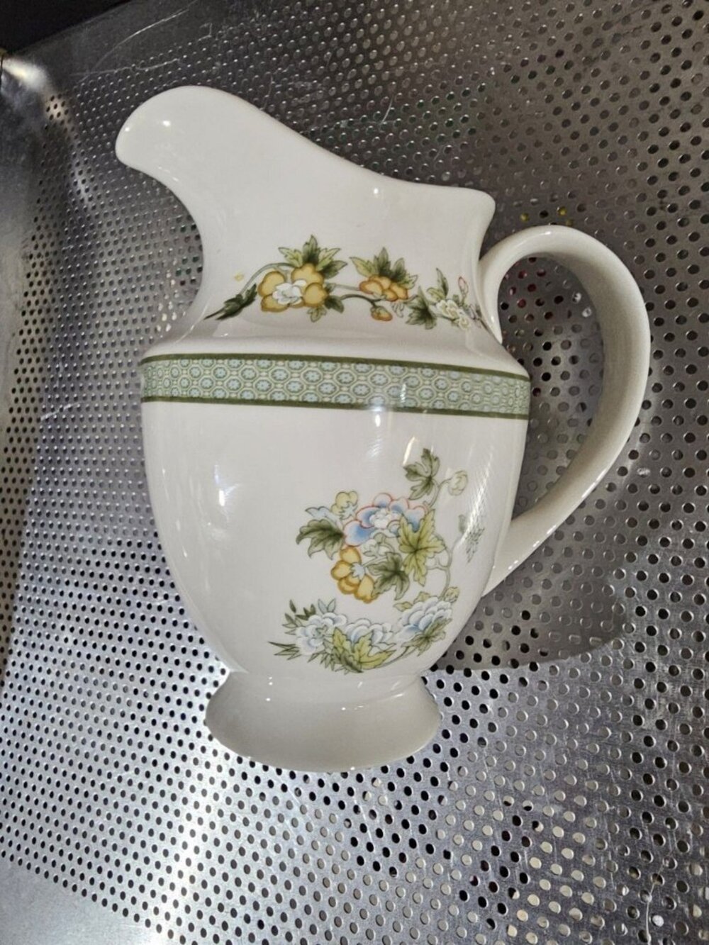 Royal Doulton Tonkin Creamer Vintage 1974 Floral Green
